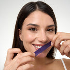 Tiras blanqueadoras dentales moradas DRDENT – 7 o 21 sesiones de blanqueamiento – Seguras para el esmalte – No generan sensibilidad – Sin peróxido.