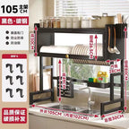 Multi-Functional Kitchen Sink Countertop Organizer Dish Drying Rack with Water Drainage Space-Saving Storage Essential